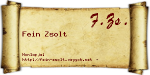 Fein Zsolt névjegykártya