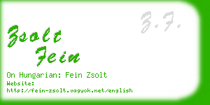 zsolt fein business card